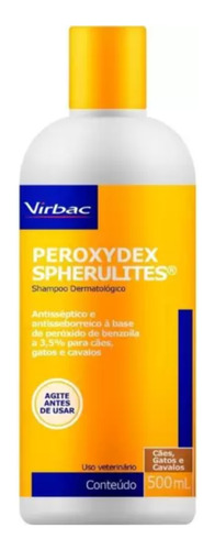 Shampoo Dermatológico Peroxydex 500 Ml P/ Cães Gatos Cavalos