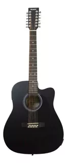 Guitarra acústica RMC Docerola para diestros negra mate