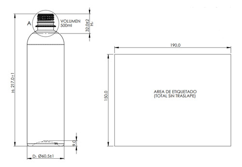 150 Botellas Pet De 500 Ml Con Tapa Rosca De Seguridad Blanco