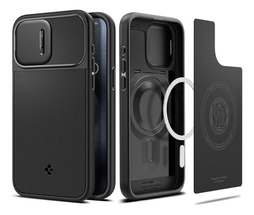 Funda Spigen Magnetic Optik Armor M. P/ iPhone 15 Pro Max -b