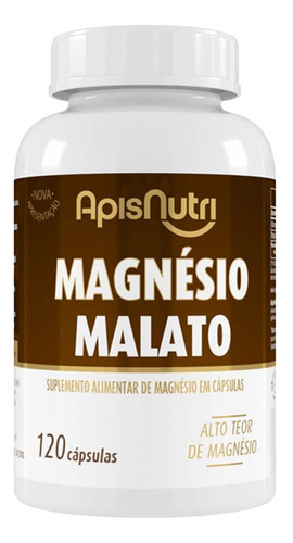 Magnésio Malato 650mg Apisnutri 120 Cápsulas
