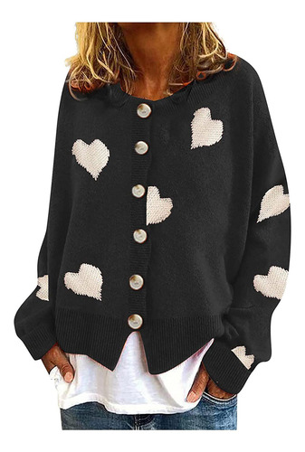 Blusa Casual Con Estampado De Manga Larga En U Coat Fashion