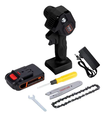 Motosierra Portatil Electrica A Bateria De Mano 6'' 36v Color Negro