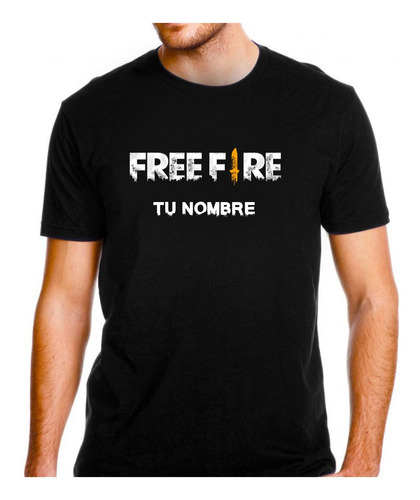 Franelas 100% Algodon Personalizadas Free Fire Vinil 