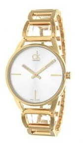 Reloj Calvin Klein Stately Dorado Talle S Usado 1 Vez Suiza