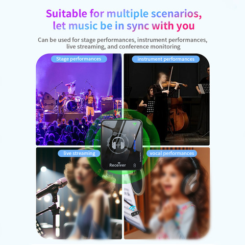 Auriculares Inalámbricos De 2,4 Ghz Con Transmisor Y Recepto