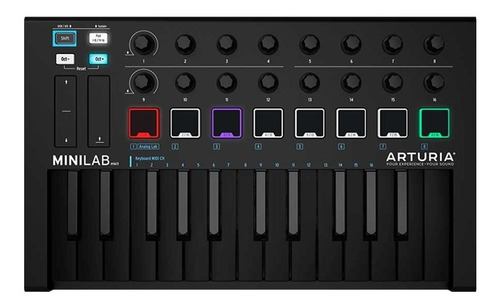 Controlador Arturia Mk Ii 25 Teclas Deep Black Sensibles 