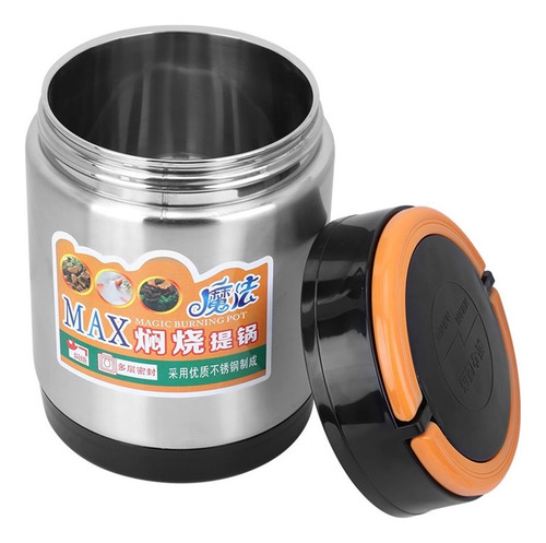 A Fiambrera Térmica De Tres Capas De Acero Inoxidable 1800ml