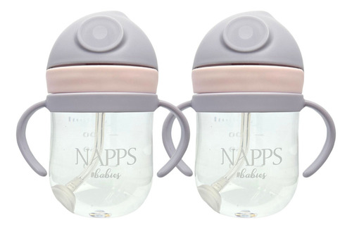 Vasito Biberon Mamila Vaso Entrenador 2pack Nappsbabies Color Rosa 2pack Rosa