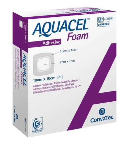 Aquacel Foam 12.5x12.5cm (10 Piezas)