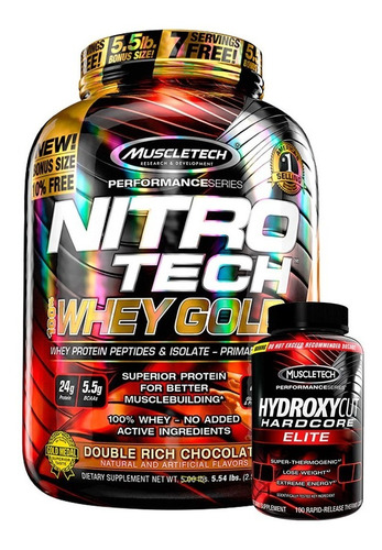 Hydroxycut 100caps +  Nitro Tech Whey Gold 5,5 Lb Muscletech