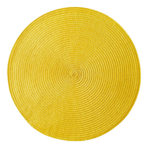Kit 6 Jogo Lugar Americano Redondo Grande Luna Cores Cor Amarelo