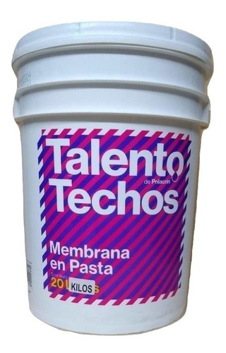Polacrin Talento Techos Membrana En Pasta Negro X 20 Litros 