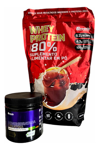 Whey Protein 1kg + Creatina Monohidratada Creapure 250g.