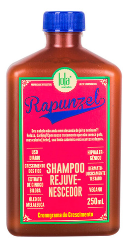 Shampoo Rejuvenecedor Rapunzel Lola Cosmetics 250 Ml