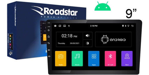 Multimídia Slim 9 Android Rs910br Prime Roadstar