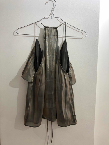 Top Zara Metálico Noche Holo