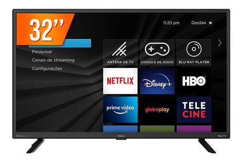 Imagem 1 de 4 de Smart Tv Led 32 Hd Philco Roku Ptv32g70rch 2 Hdmi 1 Usb Wifi