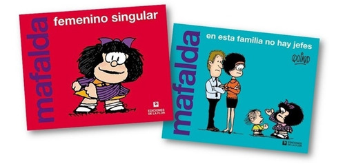 2 Libros Mafalda Femenino Singular + No Hay Jefes Quino