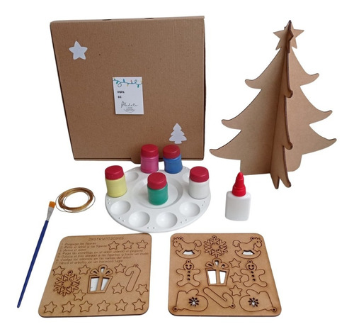 Arbol De Navidad Para Niños Kit De Arte Navideño Pinturas