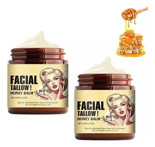 2pcs Crema Para Cuidado Piel De Sebo De Res,crema Facial Con