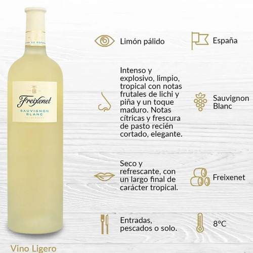 Pack De 6 Vino Blanco Freixenet Sauvignon Blanc 750 Ml