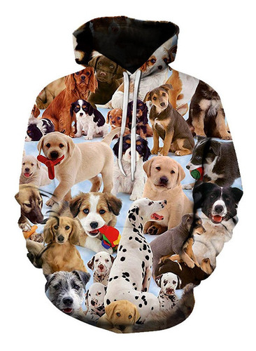 Sudadera Con Capucha Con Estampado 3d De Perro Pastor Alemán