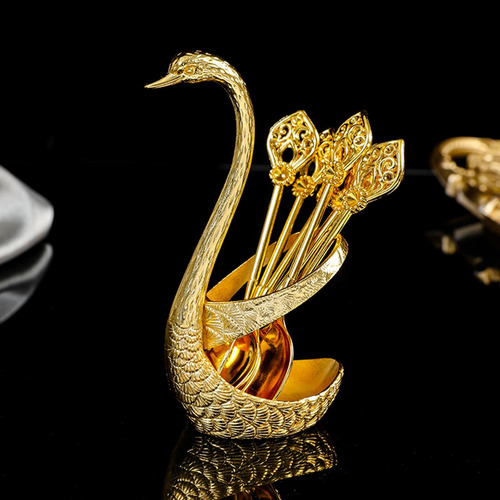 Juego De Cucharas De Azúcar Para Postre De Café Dorado