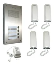 Comprar Kit Portero Commax 4 Internos Frente 4um + 4 Tel Ss + Fuente