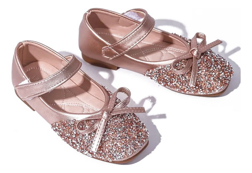 Zapatos De Niñas Princesas Planos Ballerina Fiesta Glitter 