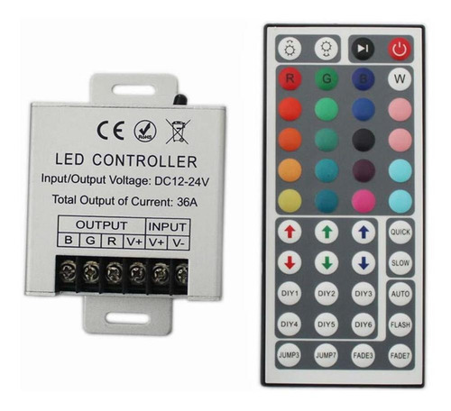 24 teclas Led Ir Rgb Mando A Distancia Para Rgb Smd 3528 505