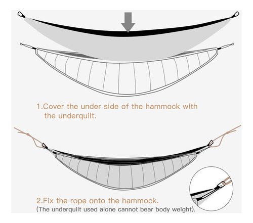 Hamaca Underquilt Hamaca De Viaje Para Acampada Para Patio T