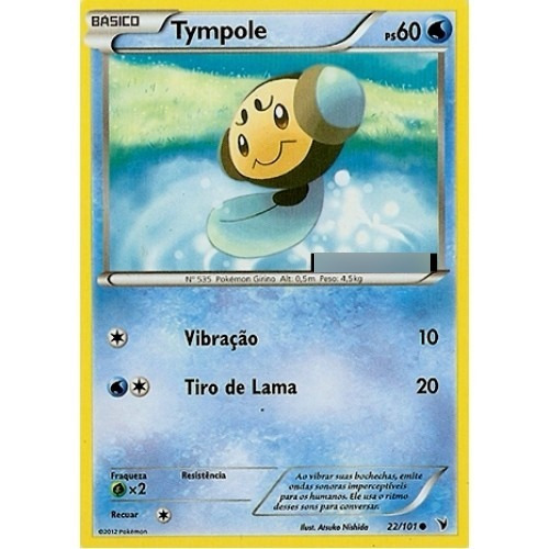 Tympole - Pokémon Água Comum - 22/101 - Pokemon Card Game