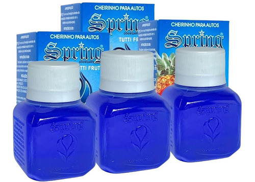 Imagem 1 de 4 de Kit 3 Cheirinho Spring Para Carro Odorizante Tutti Frutti