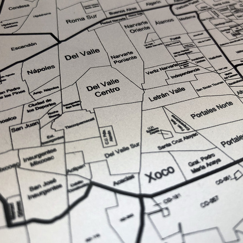 Mapa Rascable Con Todas Las Colonias De La Cdmx