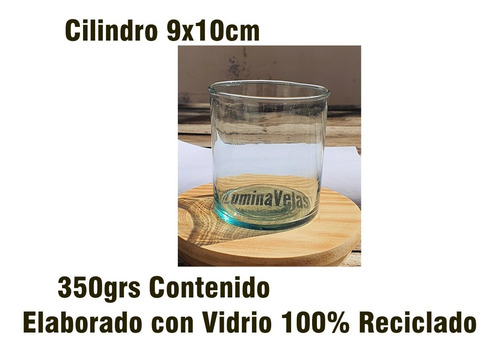 Imagen 4 de 4 de Frascos / Cilindro 9x10cm P/ Velas / Decoracion Paq 24pz