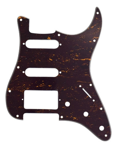 Escudo Guitarra Tipo Strato Hss 11 Furos Tortoise Shell