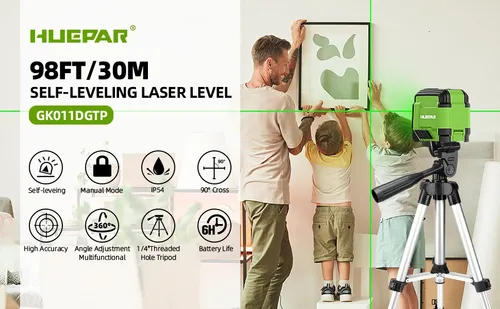 comprar Nivel Láser Plano Con Tripode 30mts Huepa Autonivelant