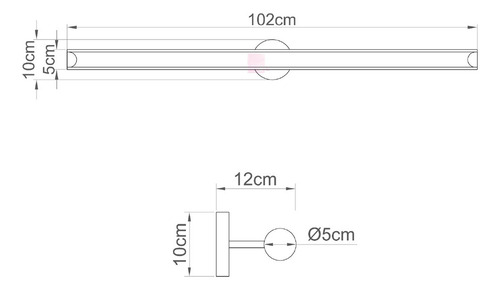 Plafon Aplique Led Integrado Alta Potencia Diseño Buena Luz Estructura Negro Luz Fría