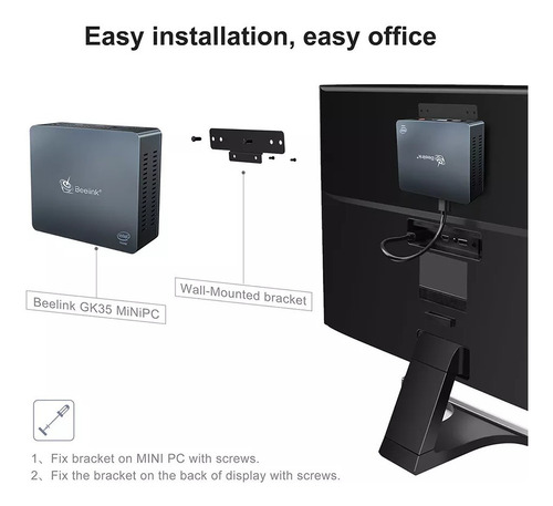 Imagem 10 de 10 de Mini Pc Beelink Gk35 Com 4gb Ram 128gb Ssd Ddr3 Rj45 Hdmi 4k