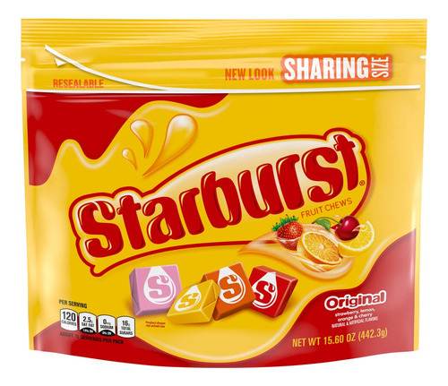 Starburst Caramelos Masticables De Frutas Originales, Bolsa