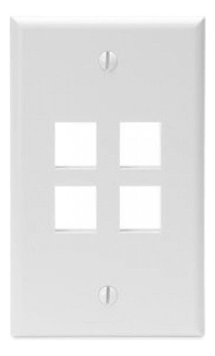 Placa Quickport Placa Sencilla 4 Puertos Blanco Leviton / /v