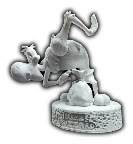Buzz Buzzard (pajaro Loco), 17cm De Alto, Color Blanco