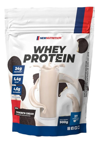 Whey Protein Concentrado 900g - Newnutrition Suplemento Pó