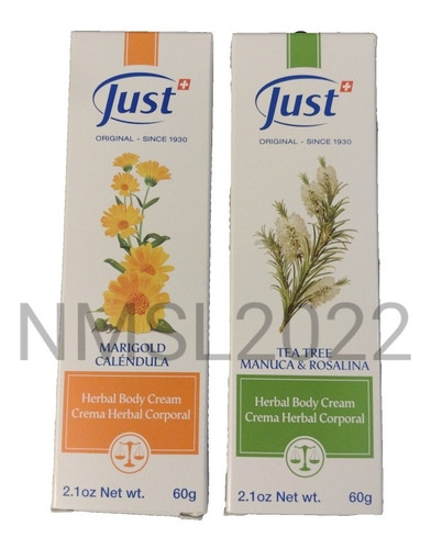 Just Combo Crema Caléndula 60g + Crema Tea Tree 60g