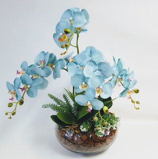Arranjo Orquidea Azul Tiffany | MercadoLivre 📦