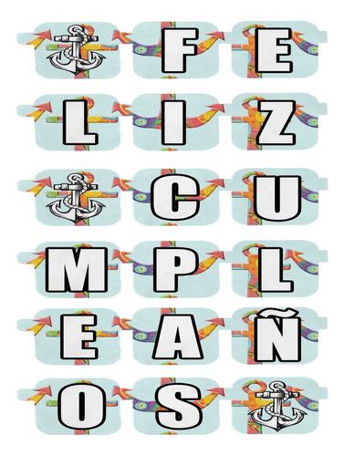 Banner Letrero Feliz Cumpleaños Cualquier Tema Mod 0534