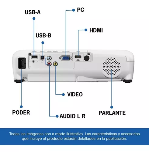 Compra Proyector Epson PowerLite S41+ 3300 Lumens SVGA HDMI V11H842021