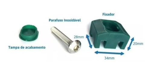 Conjunto Fixador Tampa Parafuso Gradil Morlam Preto 30 Peças