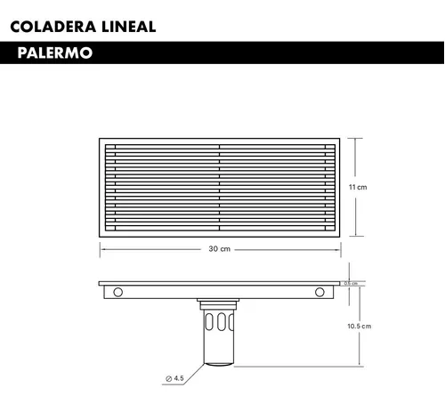 Coladera Lineal Moderna De Reja 80 Cm Acero Inoxidable - $ 2,299.99